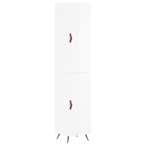 vidaXL augstais skapītis, balts, 34,5x34x180 cm, inženierijas koks