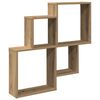 vidaXL sienas plaukts Artisan ozols 80x15x78,5 cm Engineered Wood