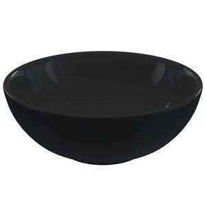 vidaXL izlietne, spīdīgi melna, &Oslash;28x10 cm, keramika