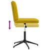 vidaXL virtuves krēsls, dzeltens samts