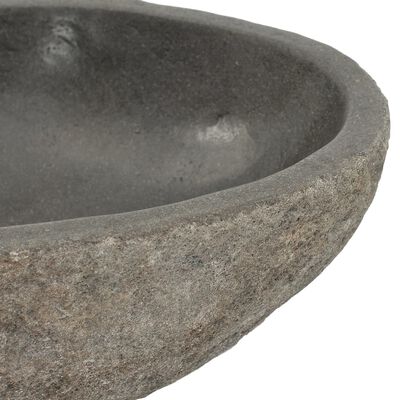vidaXL izlietne, 29-38 cm, ovāla, upes akmens