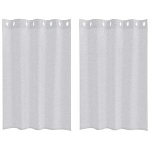 vidaXL Voile aizkaris 2 pcs Gai&scaron;i pelēks 140 x 140 cm Poliesters