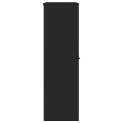 vidaXL dokumentu skapis, melns, 90x40x140 cm, tērauds