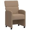 vidaXL Ēdamgalda krēsli ar ritenī&scaron;iem 2 pcs Kapučīno 58 x 65 x 98 cm