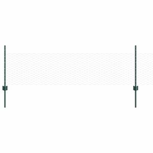 vidaXL Se&scaron;stūra žogs ar stabu 50 x 0,5 m PVC pārklāts tērauds Zaļa