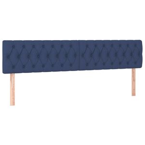 vidaXL gultas galvgaļi, zils, 180x7x78/88 cm, audums
