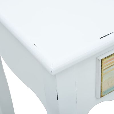 vidaXL konsoles galdiņš, balts, 80x40x74 cm, koks