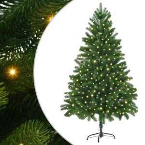 vidaXL Ziemassvētku eglīte su 300 LED ar statīvu Zaļa 180 cm PE