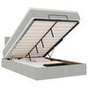 vidaXL Osmaņu gultas rāmis ar matrača gai&scaron;i pelēks 120x200cm samts