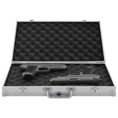 vidaXL ieroču kaste, alumīnijs, ABS, sudraba krāsā
