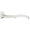 vidaXL gultas rāmis, balts, 140x200 cm, mākslīgā āda