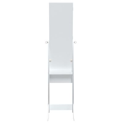 vidaXL grīdas spogulis, balts, 34x37x146 cm