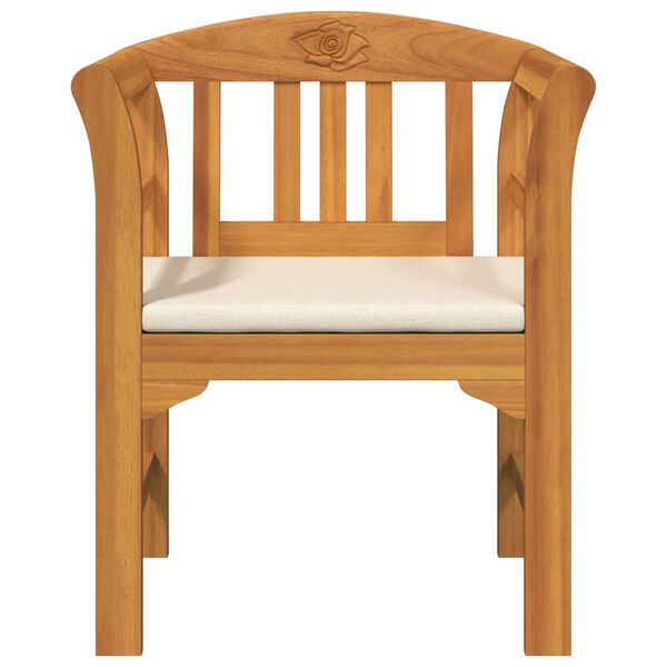 vidaXL sols ar spilvenu Dabīgā eļļas apdare 68,5 x 46 x 82,5 cm