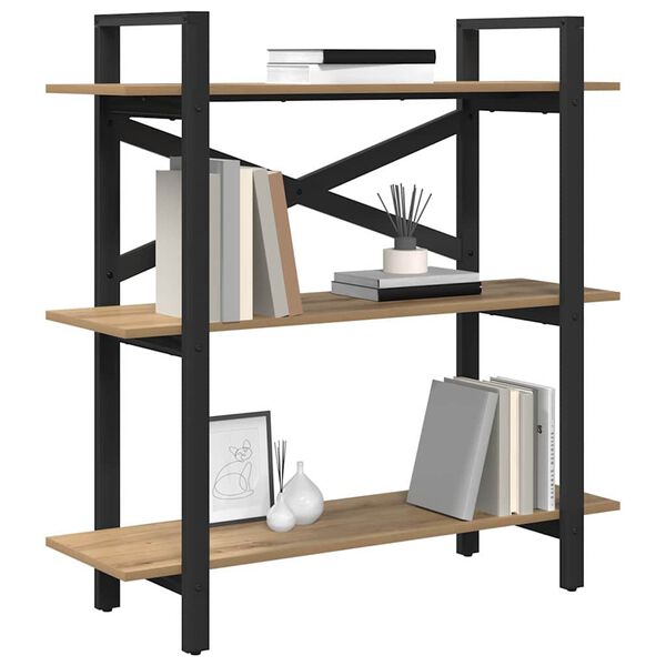 vidaXL Grāmatu plaukts Artisānā ozols 100 x 33,5 x 102 cm