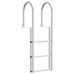 vidaXL 3-soļu piestātnes kāpne Sudraba 45 x 11,5 x 134 cm Alumīnijs