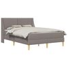 vidaXL Gultas rāmis ar matraci Pelēkbrūna 140 x 190 cm Poliesters