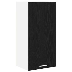 vidaXL Piekarams skapītis Riga Melnā ozola un balta 40 x 31 x 80 cm