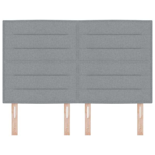 vidaXL Galvgalis ar galvas klāju Gai&scaron;i pelēks 160 cm Mākslīgā āda