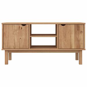 vidaXL TV atvilktņu skapītis OTTA, 113,5x43x57 cm, priedes masīvkoks