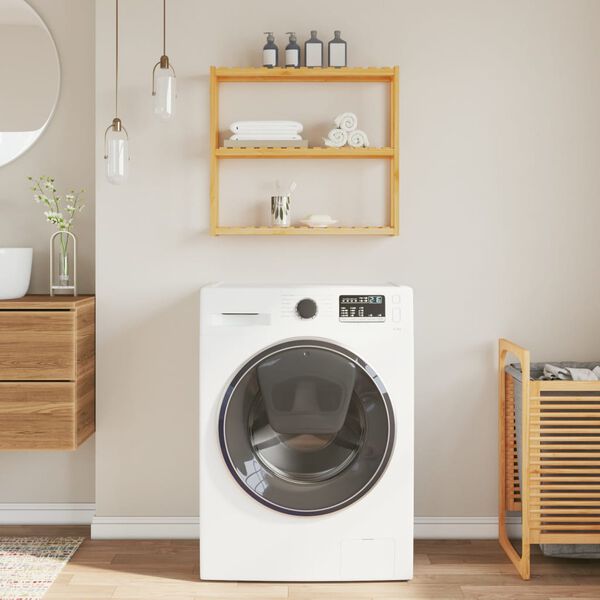 vidaXL vannasistabas sienas plaukts, 3 līmeņi, 60x15x54 cm, bambuss