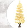 vidaXL mākslīgā Ziemassvētku egle podā, spirālveida, balta, 120 cm