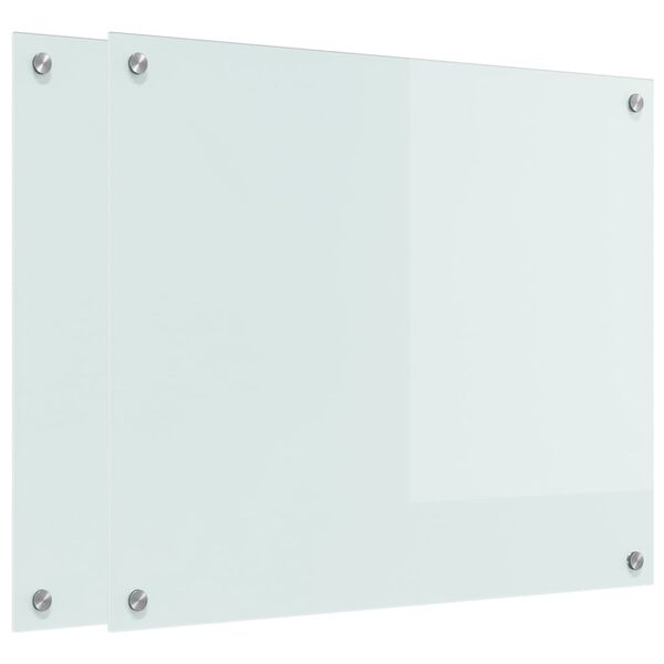 vidaXL Virtuves aizsargpanelis Balts 70 x 60 cm rūdīts stikls