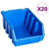 vidaXL uzglabā&scaron;anas nodalījumi, 20 gab., zila plastmasa