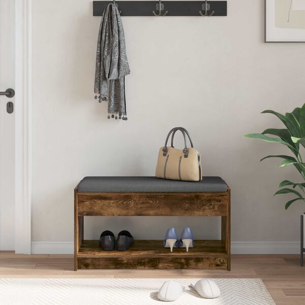 vidaXL Zāles sols ar spilvenu Kūpināts Ozols 83 x 38 x 45 cm