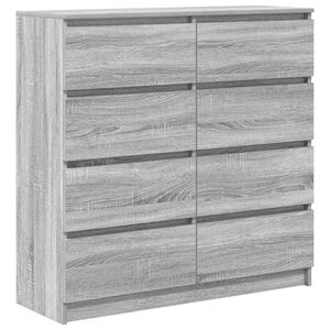 vidaXL bufete Pelēks Sonoma 100x35x99 cm Engineered Wood