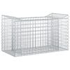 vidaXL Gabions pacelta gulta 50 x 100 x 60 cm Cinkota tērauda Sudraba