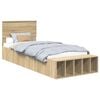 vidaXL Gultas rāmis Sonoma ozols 90 x 190 cm Inženierijas koks