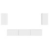 vidaXL TV skapī&scaron;u komplekts 5 pcs Augsta spīduma baltā krāsa