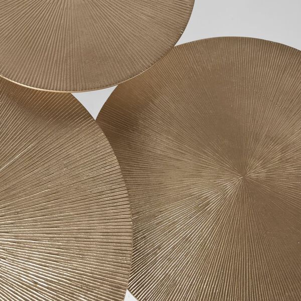 LABEL51 kafijas galdiņu komplekts Nobby, 3 gab., antīka zelta krāsā