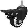 vidaXL Riteņi 12 gab. Melna M6 x 37 mm Dzelzs un neilons