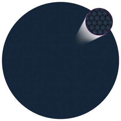 vidaXL baseina pārklājs, solārs, peldošs, 300 cm, melns un zils PE