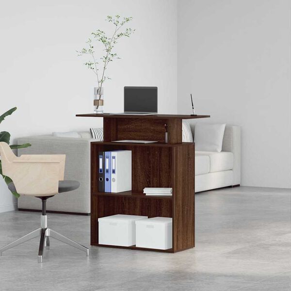 vidaXL reģistratūra, brūna ozola, 100x40x104 cm, inženierijas koks