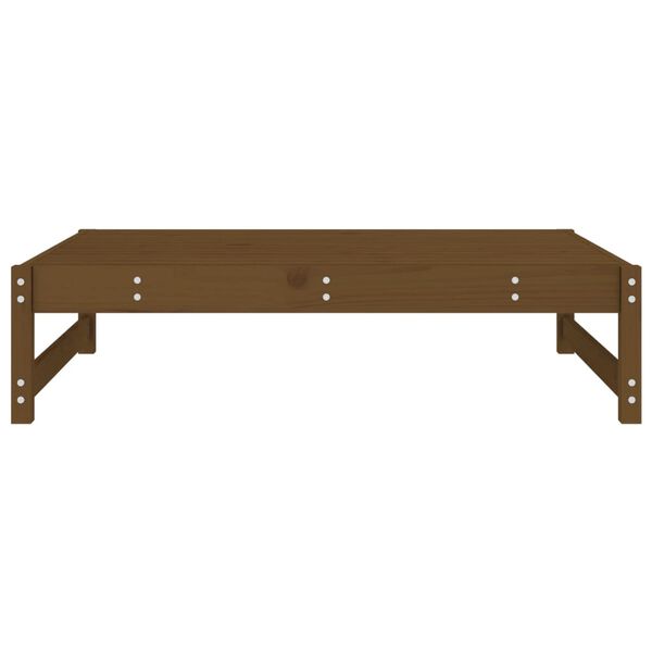 vidaXL dārza kājsoliņš, 120x80 cm, priedes masīvkoks, brūns