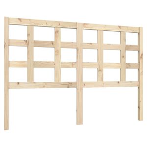 vidaXL gultas galvgalis, 140,5x4x100 cm, priedes masīvkoks