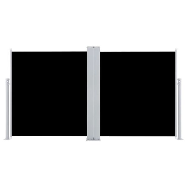 vidaXL izvelkams sānu aizslietnis, melns, 120x600 cm