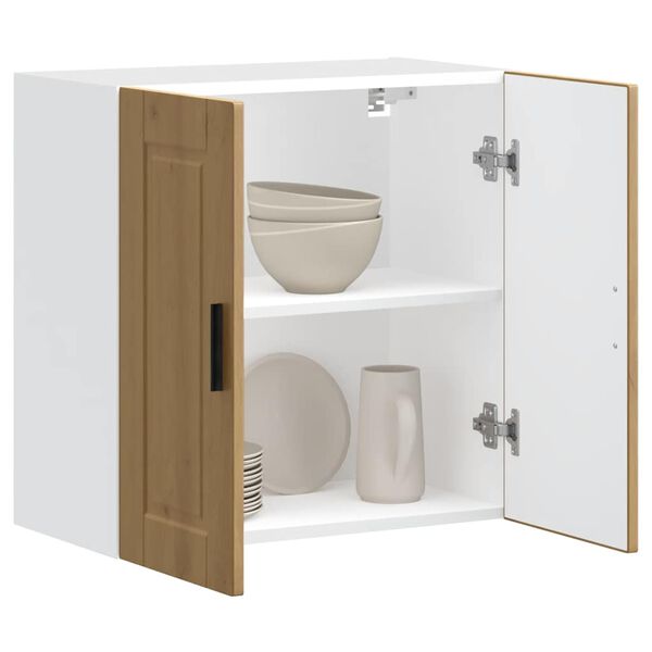 vidaXL virtuves apak&scaron;ējai skapītis Porto koka krāsā inženierijas koks