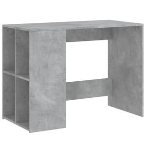 vidaXL rakstāmgalds, betona pelēks, 102x50x75 cm, inženierijas koks