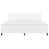 vidaXL Kastītes atsperu gulta ar LED Balts 200 x 200 cm Mākslīgā āda