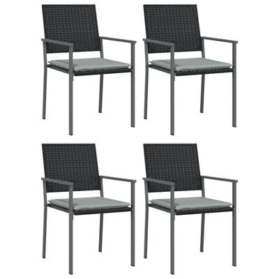 vidaXL dārza krēsli ar matračiem, 4 gab., 54x62,5x89 cm, PE