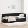 vidaXL Stūra gultas rāmis ar galvas klāju Melna 80 x 200 cm Samts