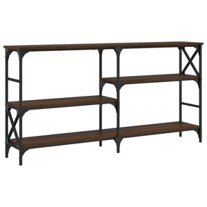 vidaXL konsoles galdiņ&scaron;, brūns, 150x29x76,5 cm, inženierijas koks
