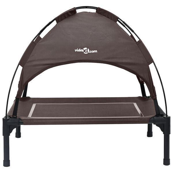 vidaXL Suņu gulta Brūna s Tērauds