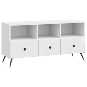 vidaXL Televizora skapī&scaron;a Spīdīgi balts 102 x 34,5 x 50 cm