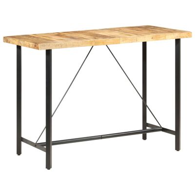 vidaXL bāra galds, 150x70x107 cm, neapstrādāts mango koks