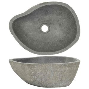 vidaXL izlietne, upes akmens, ovāla, (37-46)x(29-36) cm