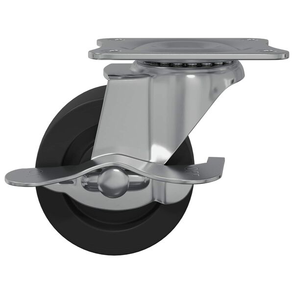 vidaXL Ritenis 12 pcs Melns un sudraba 50,7 x 50,7 x 24,4 mm